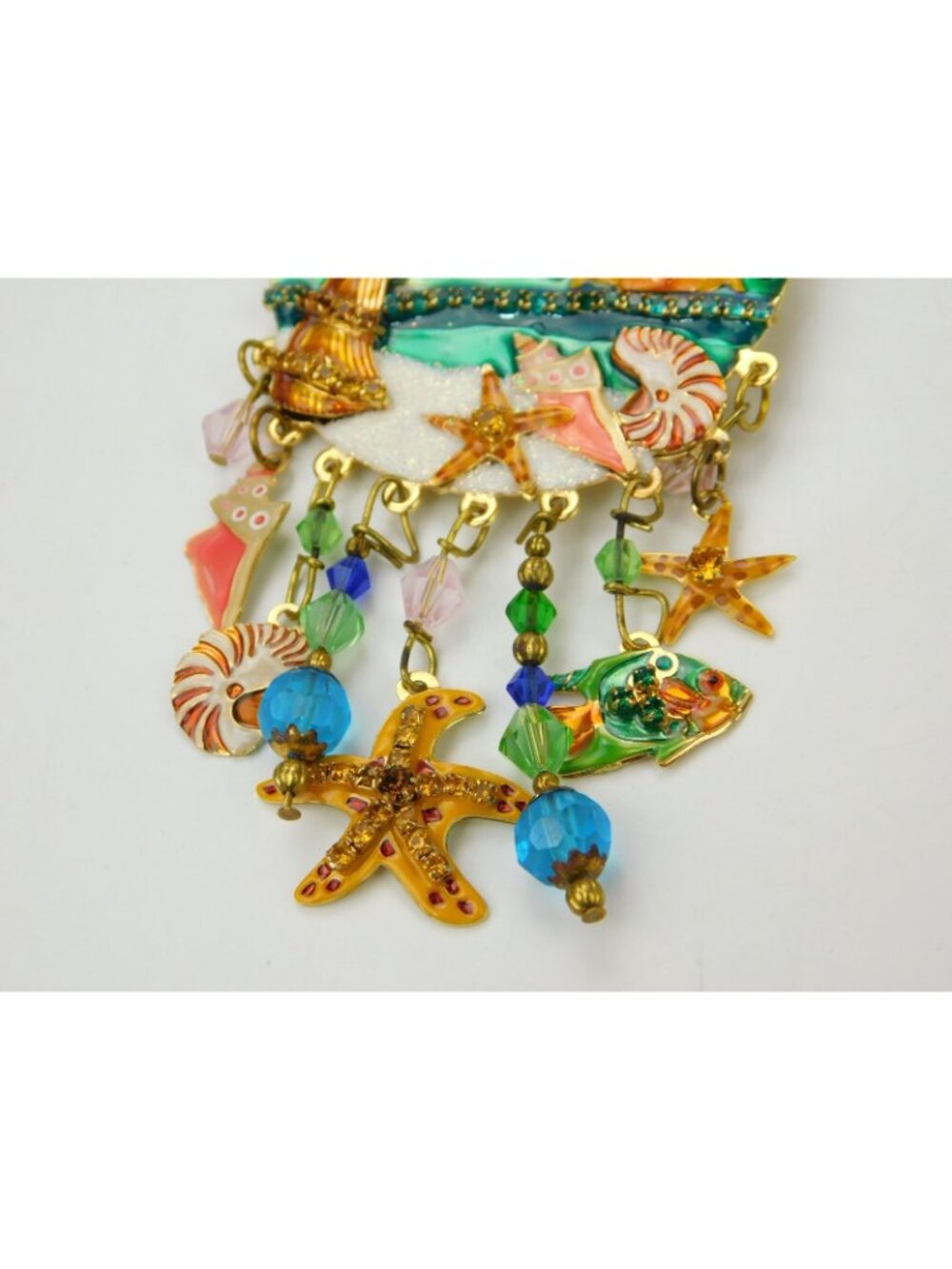 LATR 2GO Lunch At the Ritz Tropical Beach Brooch Enhancer Pendant Sun Palm 4.5" - Picture 2 of 6